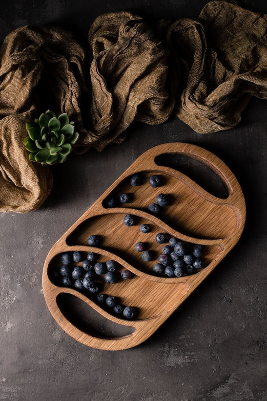 اردوخوری چوبی چندخانه دسته دار مناسب آجیل و تنقلات